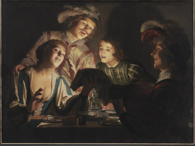 Gruppo musicale alla luce delle candele - Gerrit van Honthorst