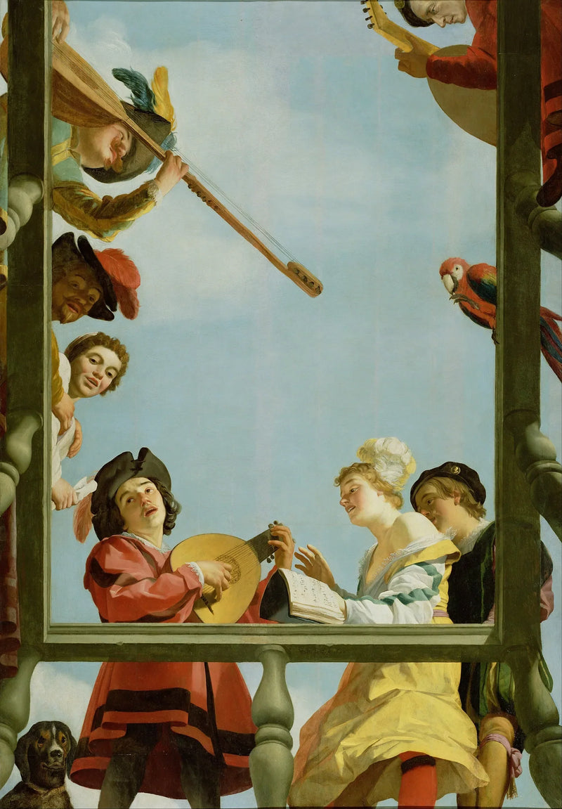 Gruppo musicale su un balcone - Gerrit van Honthorst
