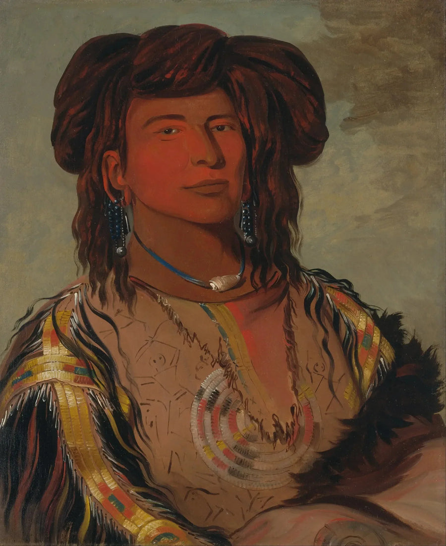 Ha-wón-je-tah, Una corna, Capo principale della tribù Miniconjou - George Catlin