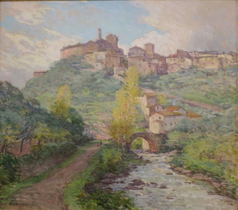 Abitazioni a picco sulla collina, Pelago, Italia - Willard Metcalf