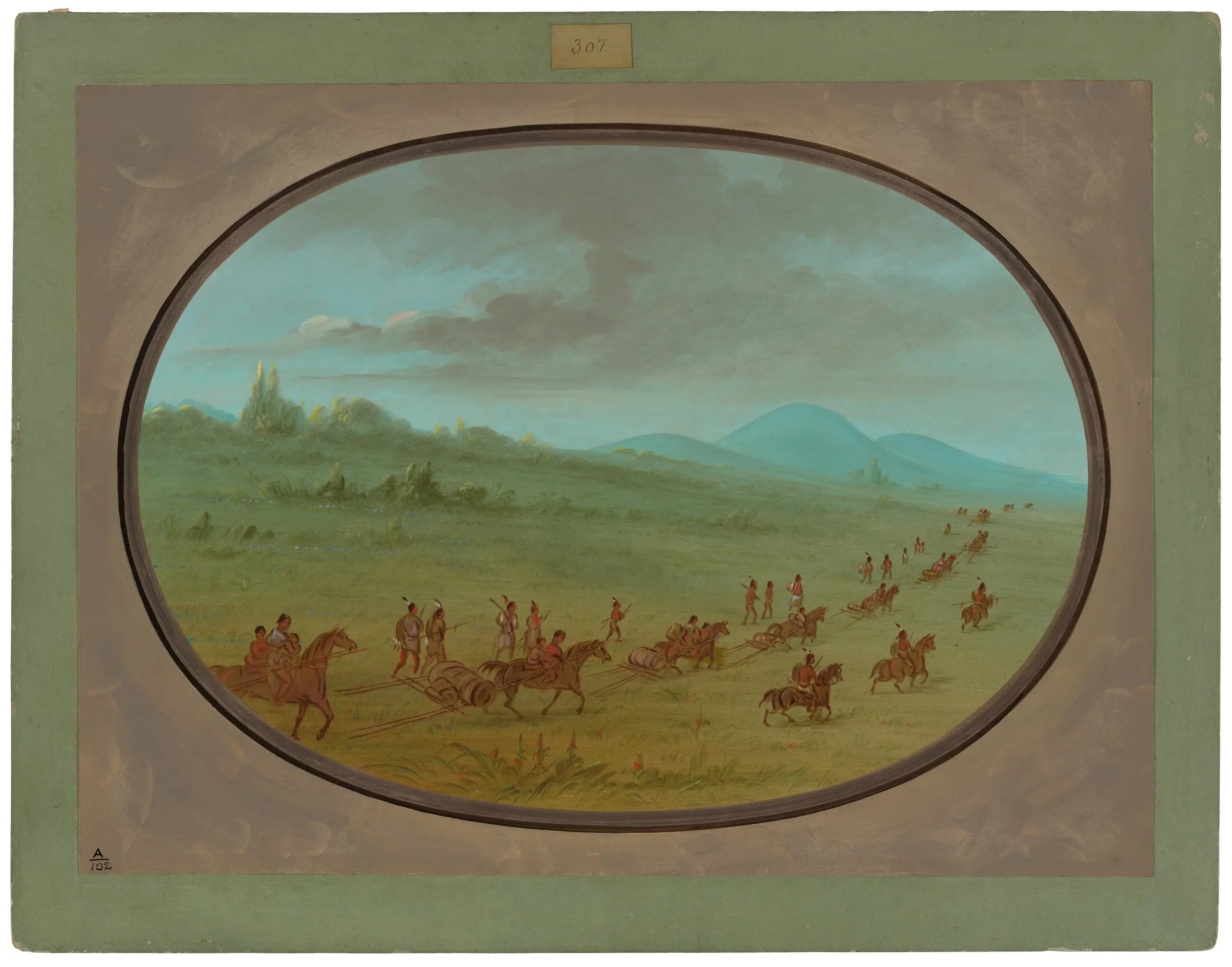 Halsey’s Bluff - Les Indiens Sioux en marche - George Catlin - Alpha Reproduction