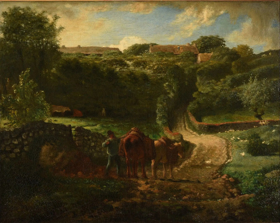 Hameau Cousin a Gréville - Jean-François Millet