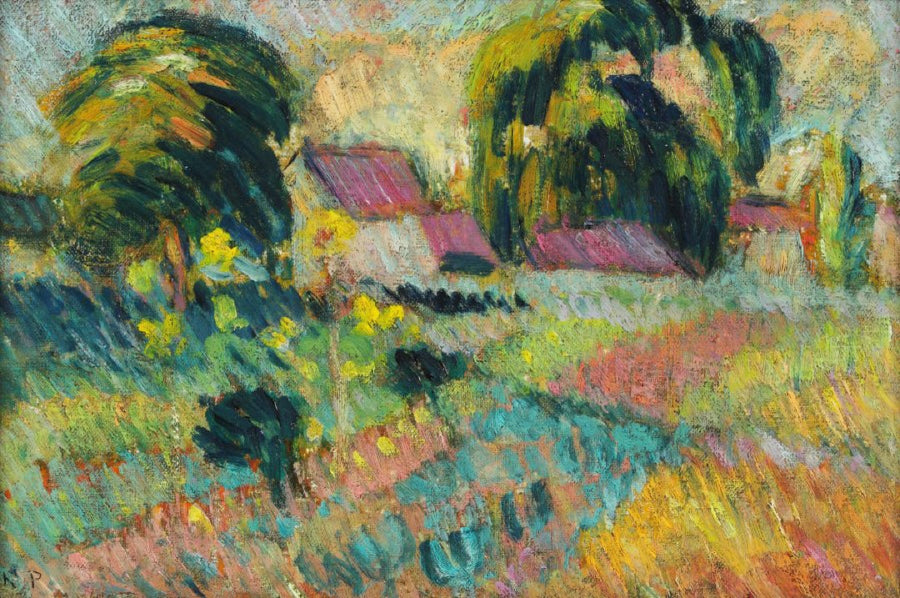 Hameau degli dintorni di Rouen - Robert Antoine Pinchon