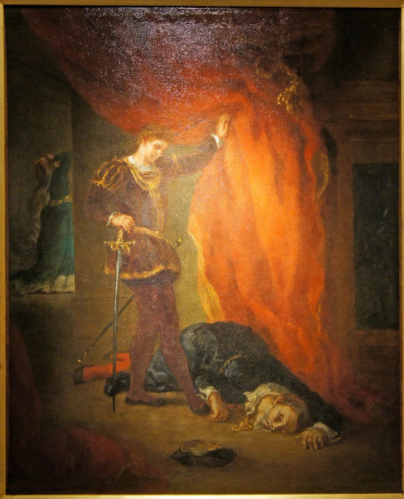 Amleto davanti al corpo di Polonio - Eugène Delacroix