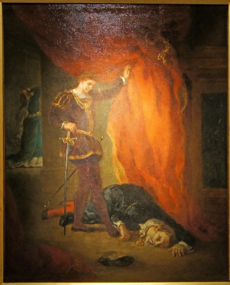 Amleto davanti al corpo di Polonio - Eugène Delacroix
