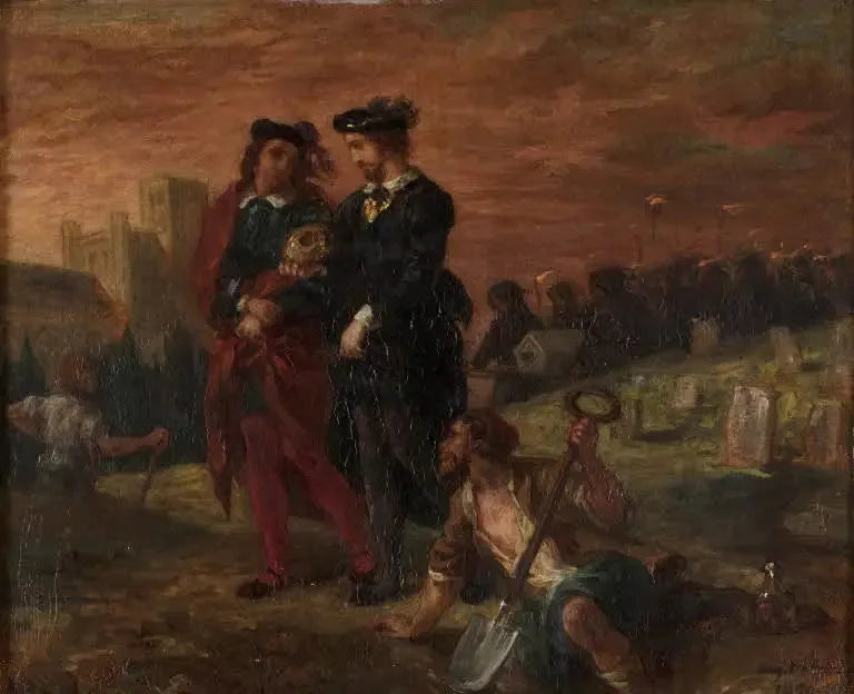 Amleto e Orazio al cimitero - Eugène Delacroix