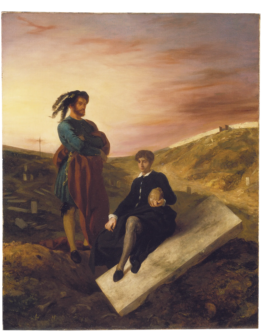 Amleto e Orazio al cimitero - Eugène Delacroix