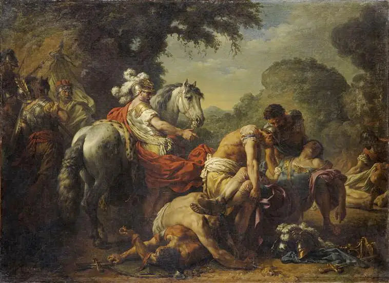 Hannibal avendo ritrovato il corpo di Marcellus - Louis Jean François Lagrenée