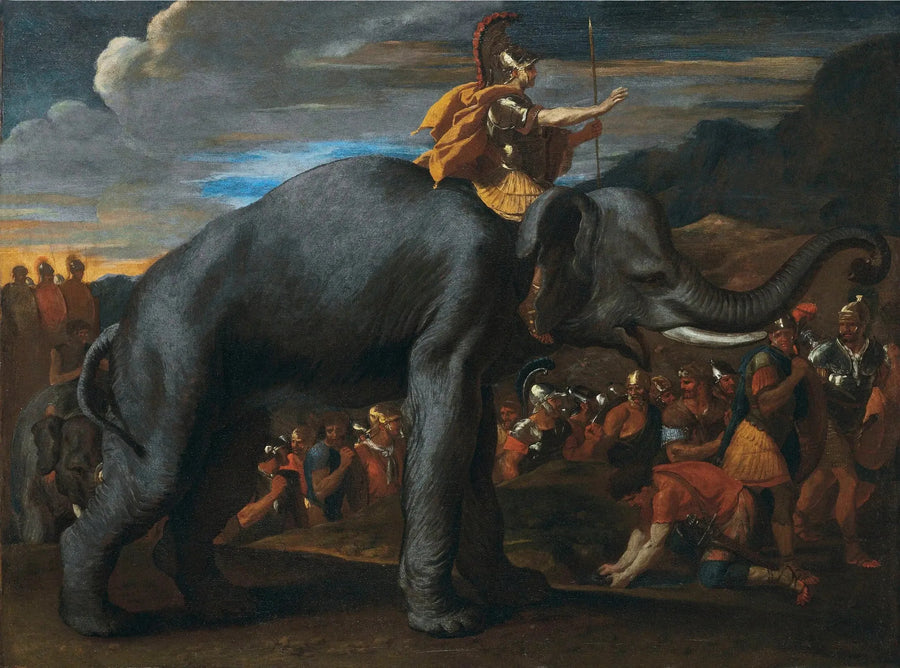 Hannibal che attraversa le Alpi a dorso d'elefante - Nicolas Poussin
