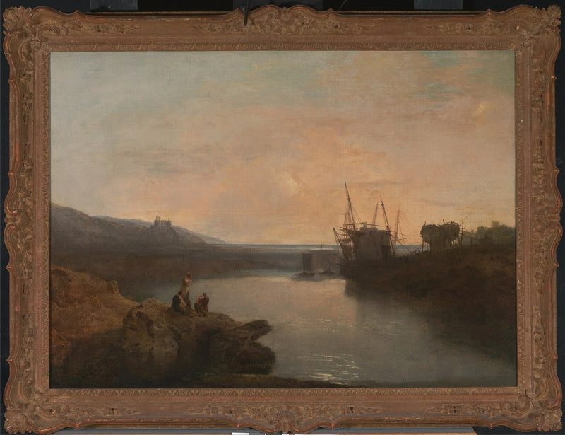 Castello di Harlech, dal traghetto di Tygwyn, crepuscolo estivo - J. M. W. Turner