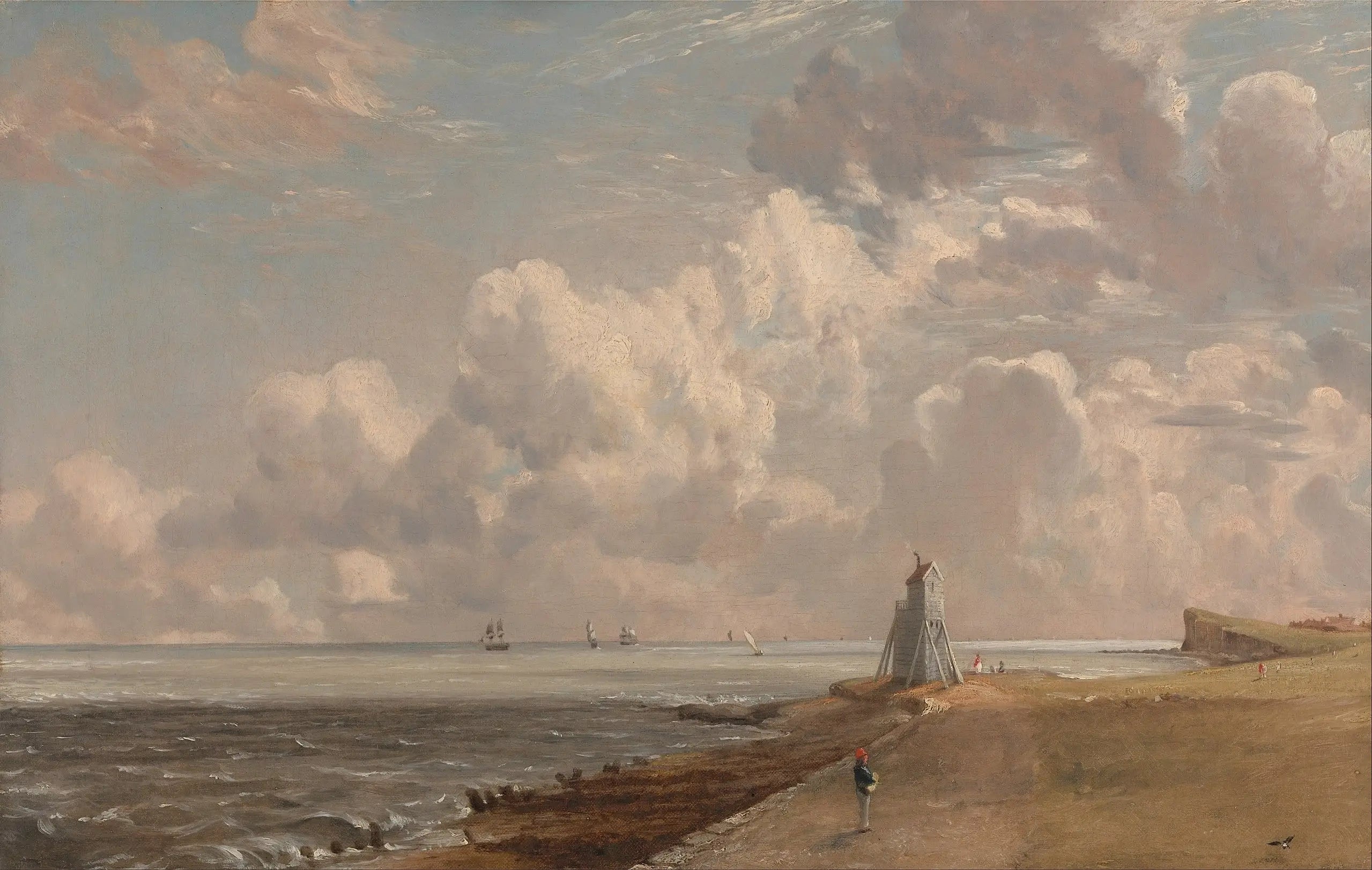 Harwich : le phare bas et Beacon Hill - John Constable image 1 reproduction artisanale de tableau