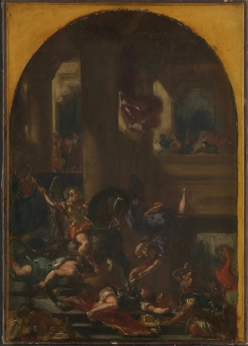 Eliodoro cacciato dal tempio - Eugène Delacroix