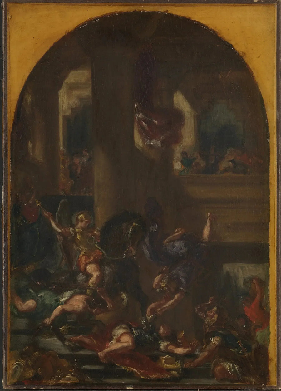 Eliodoro cacciato dal tempio - Eugène Delacroix