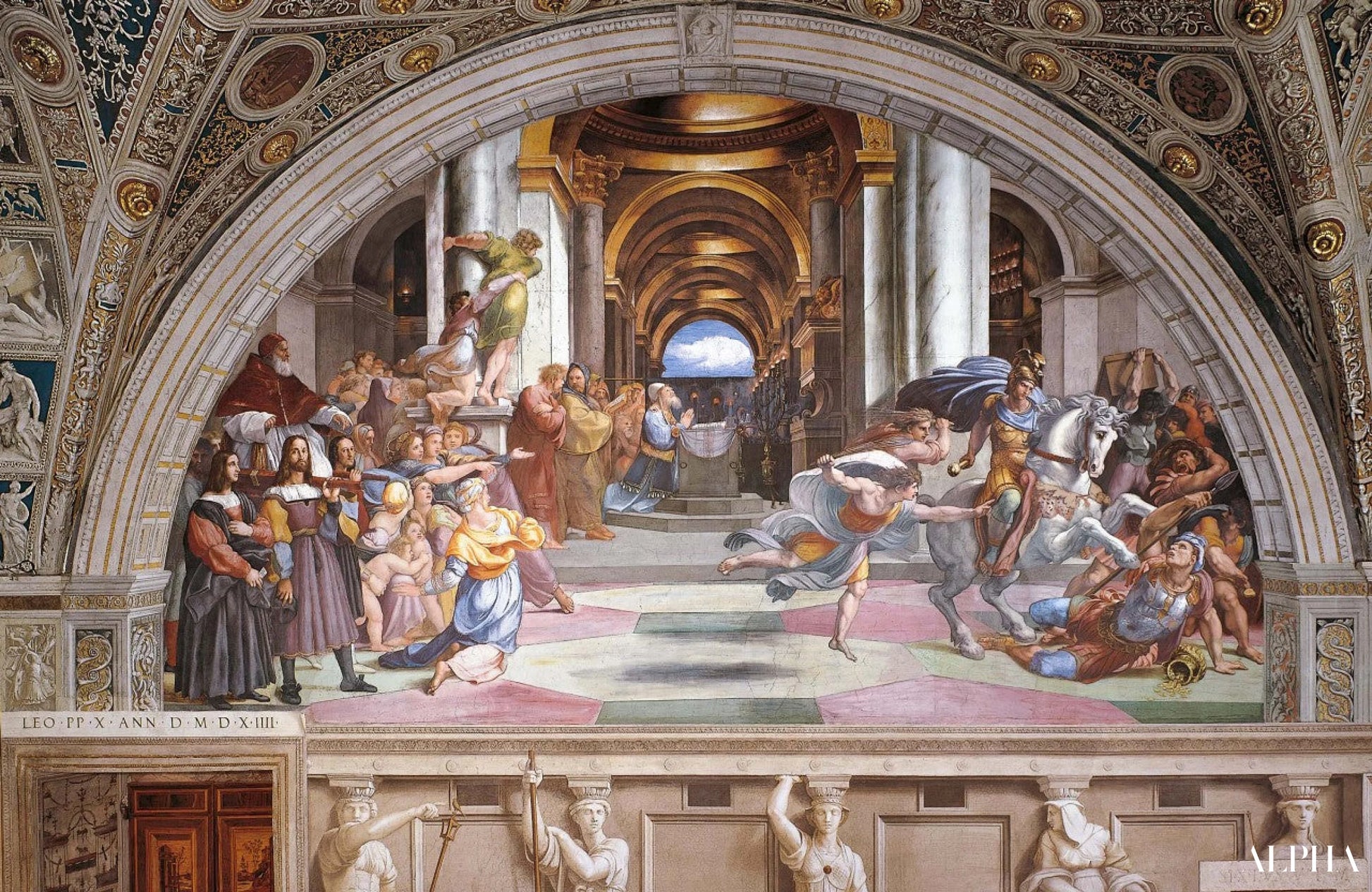 Eliodoro cacciato dal tempio - Raffaello (pittore) - Riproduzioni di quadri e dipinti di alta qualità