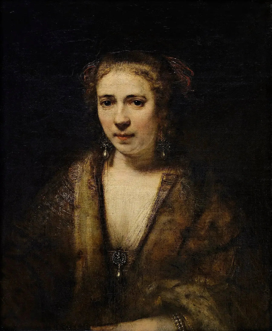 Hendrickje Stoffels con berretto di velluto - Rembrandt
