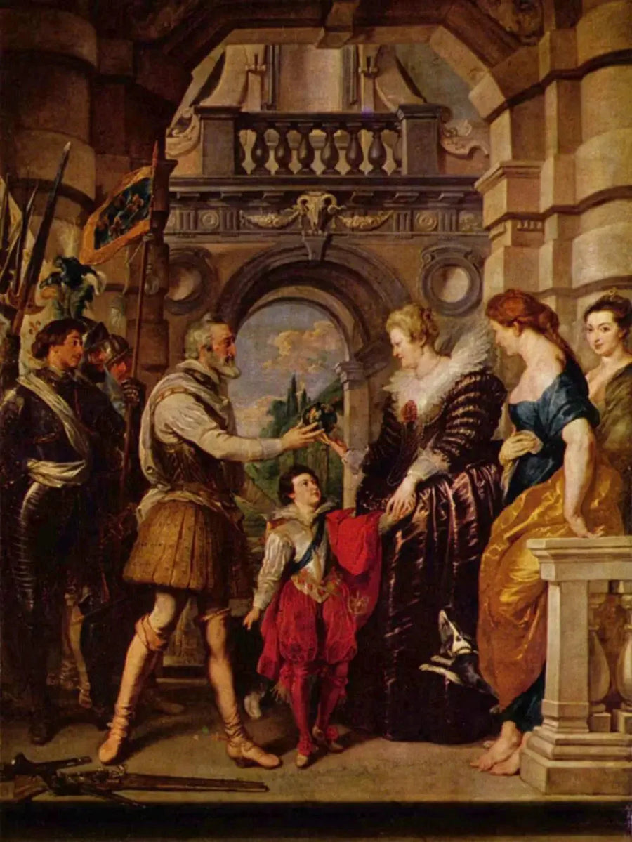 Henri IV part per la guerra in Germania e affida alla regina il governo del suo regno il 20 marzo 1610 - Peter Paul Rubens
