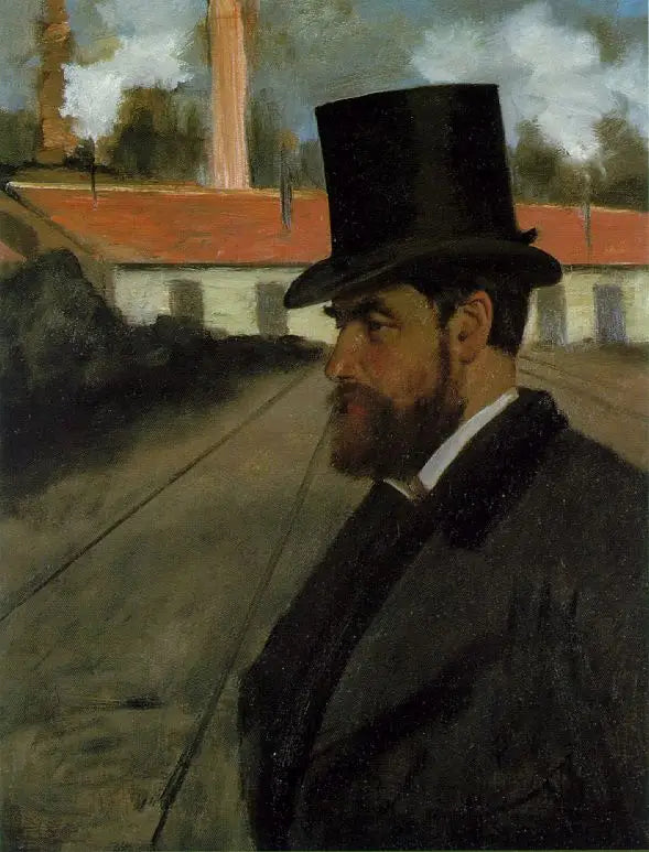 Henri Rouart davanti alla sua fabbrica - Edgar Degas