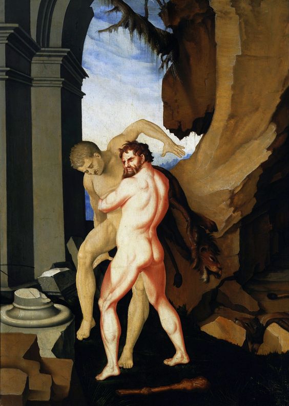 Ercole e Antaeo. - Hans Baldung Grien