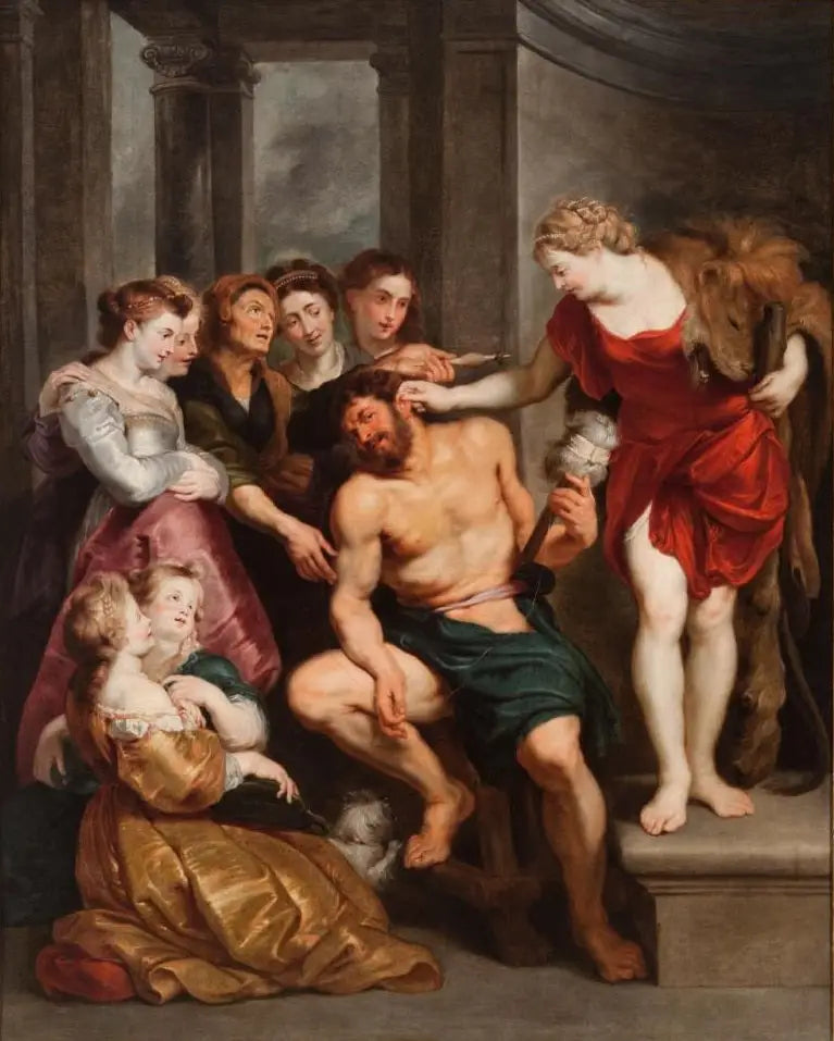 Ercole, malato d'amore, si fa dominare da Omfale - Peter Paul Rubens