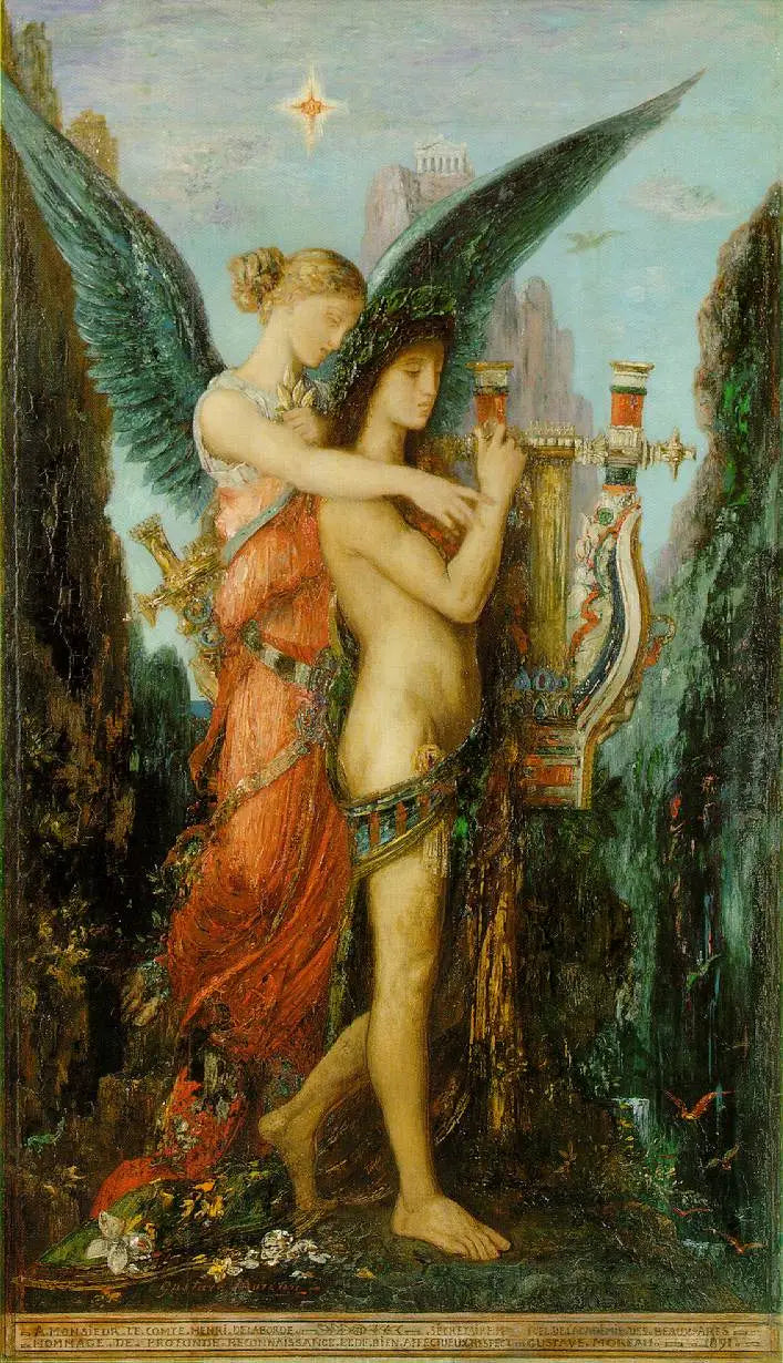 Esiodo e la Musa - Gustave Moreau