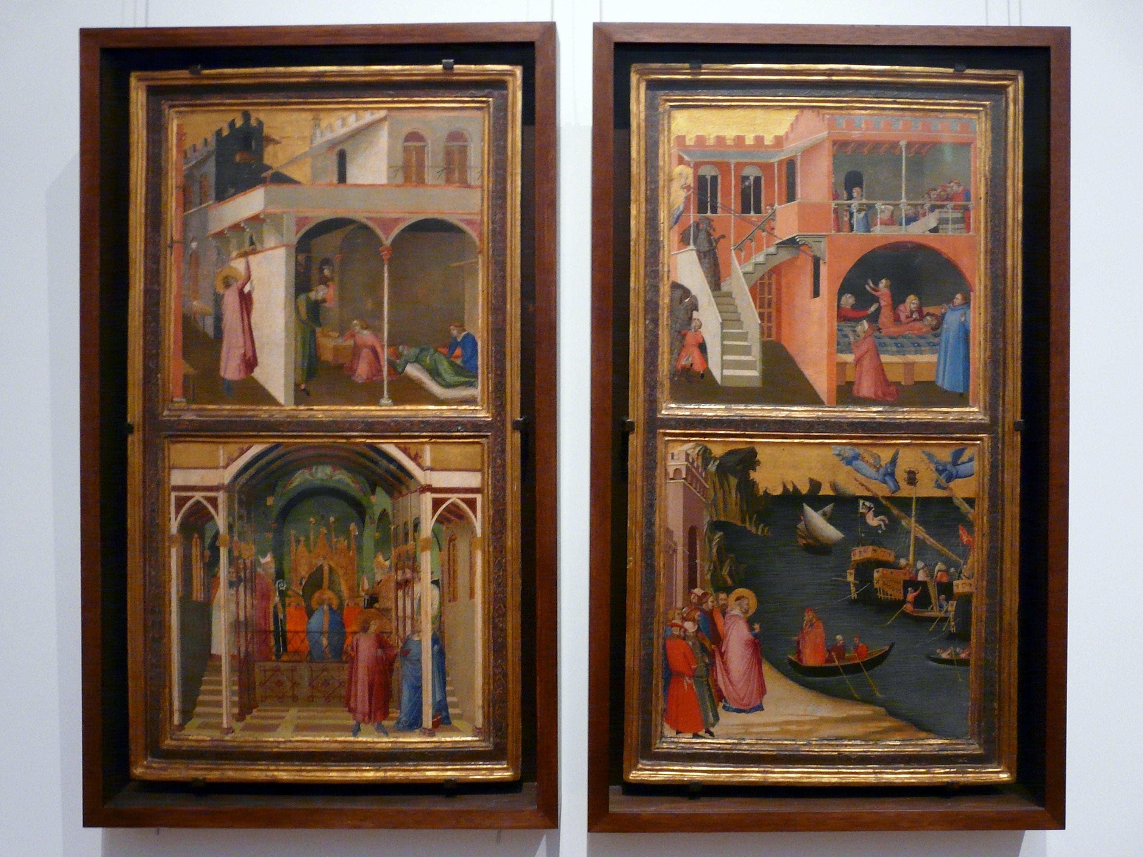 Histoires de Saint Nicolas - Ambrogio Lorenzetti image 1 copie de tableau peinte à la main
