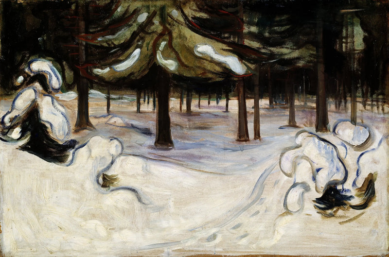 Inverno nei boschi, Nordstrand - Edvard Munch