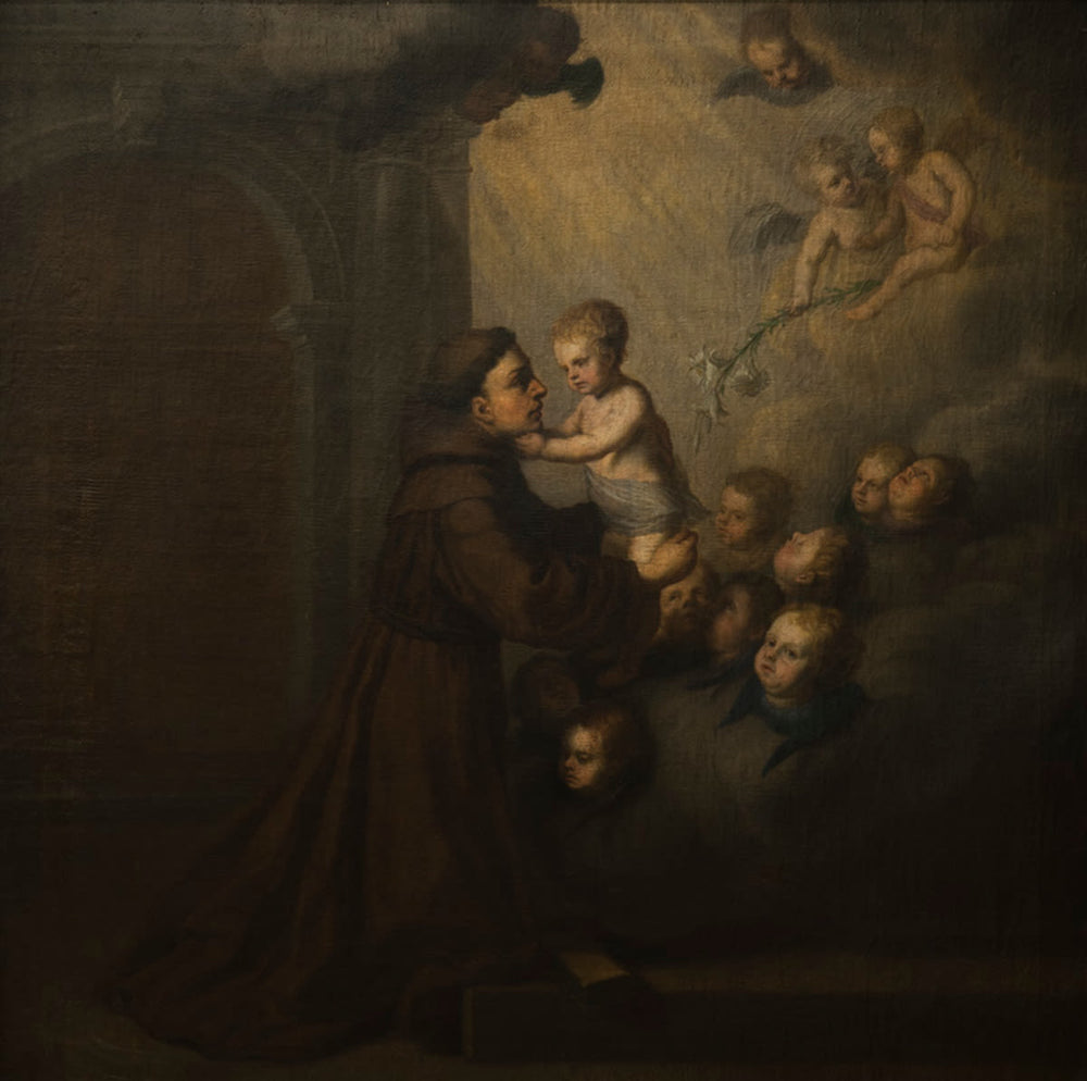 Hl. Antonius von Padua mit Christuskind - Joachim von Sandrart image 1 reproduction d’œuvre d’art à l’huile