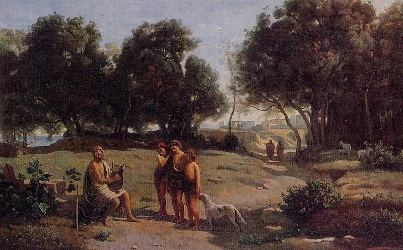 Omero e i Pastori - Jean-Baptiste Camille Corot