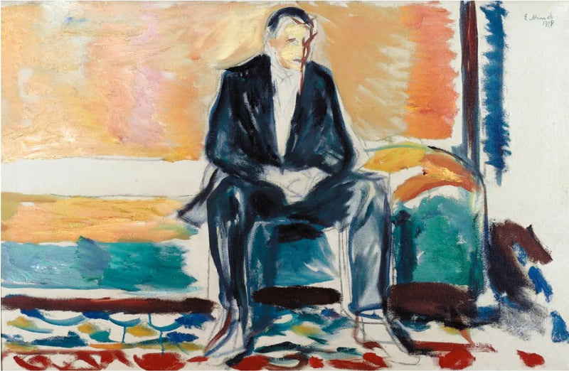 Uomo seduto - Edvard Munch