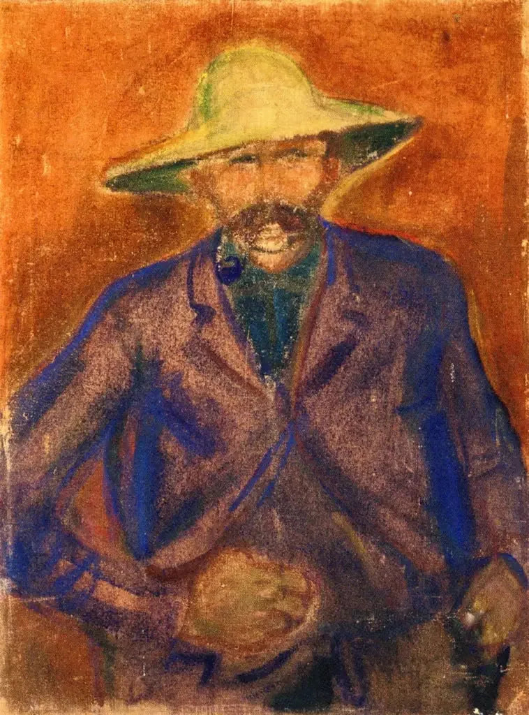 Uomo con cappello di paglia - Edvard Munch