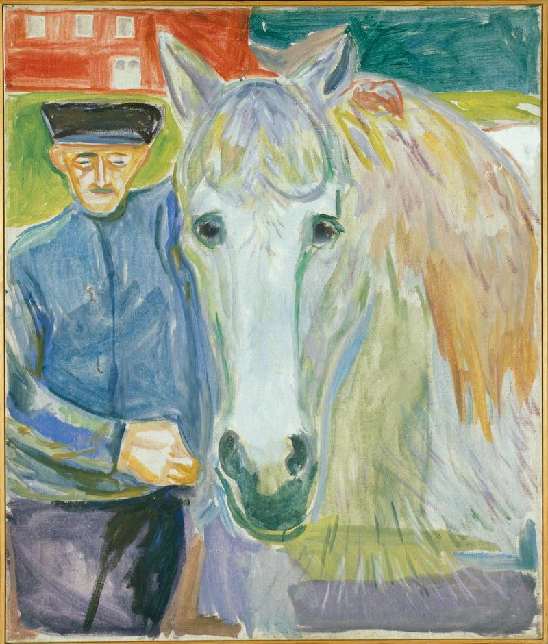Uomo con un cavallo - Edvard Munch