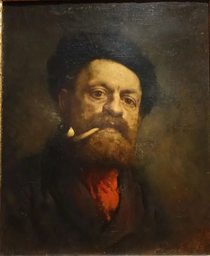 Uomo con una pipa - Gustave Courbet