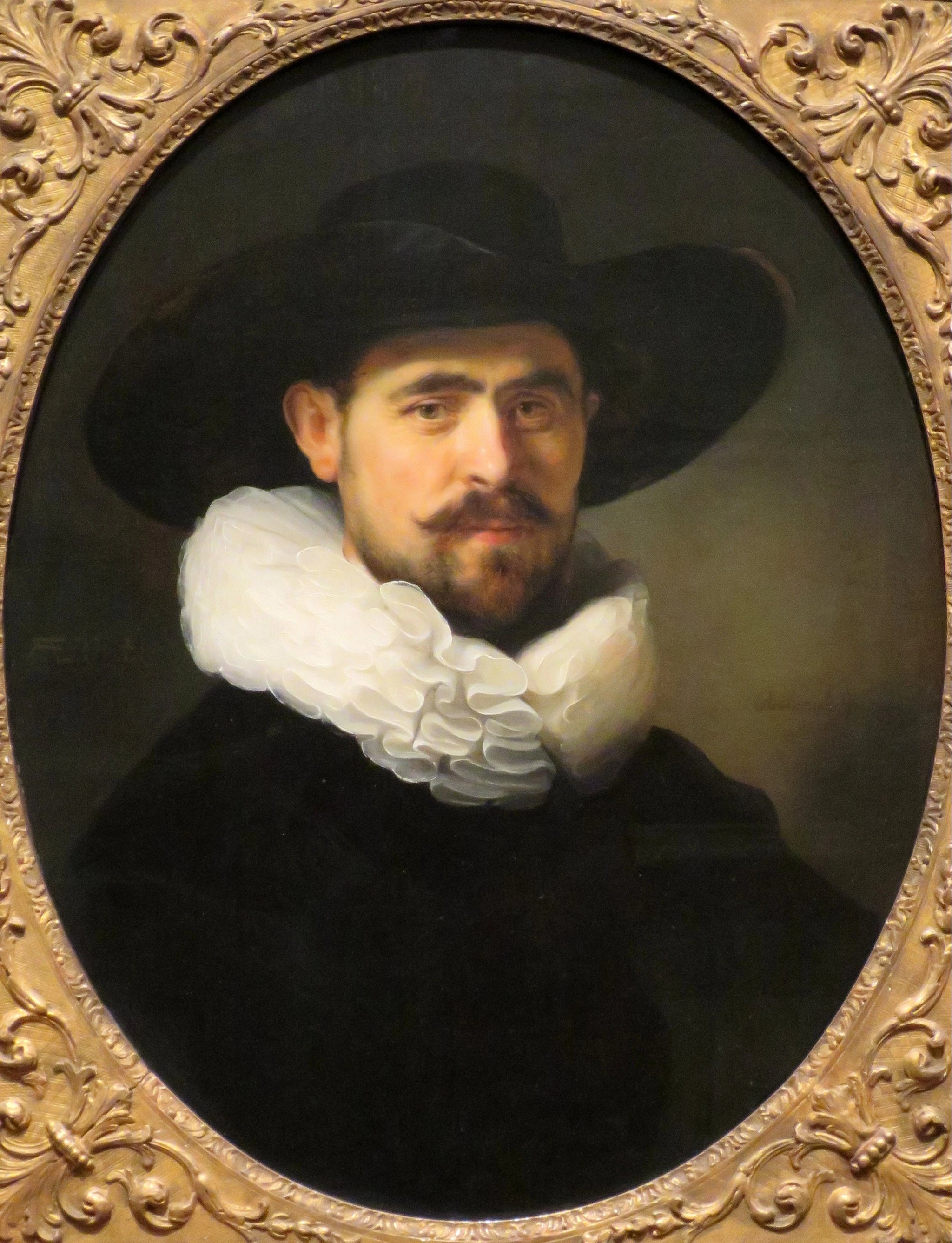 Portrait d’un homme barbu au grand chapeau — Rembrandt, 1633, Norton Simon Museum