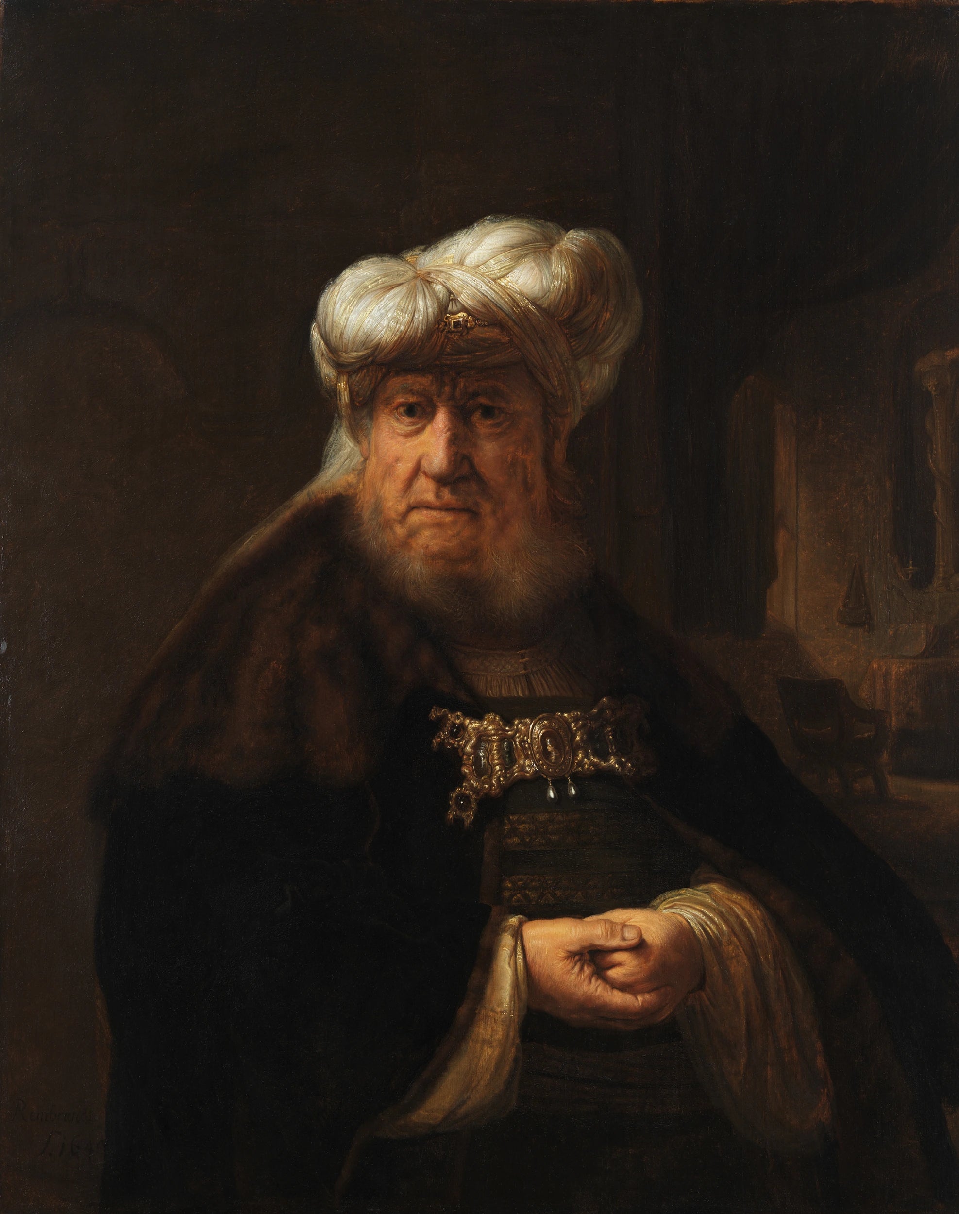 Homme en costume oriental — atelier de Rembrandt, peut-être Ferdinand Bol, vers 1641, Leiden Collection