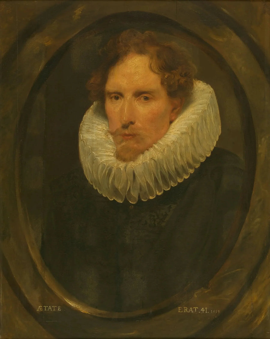 Uomo in una cornice ovale - Antoine van Dyck