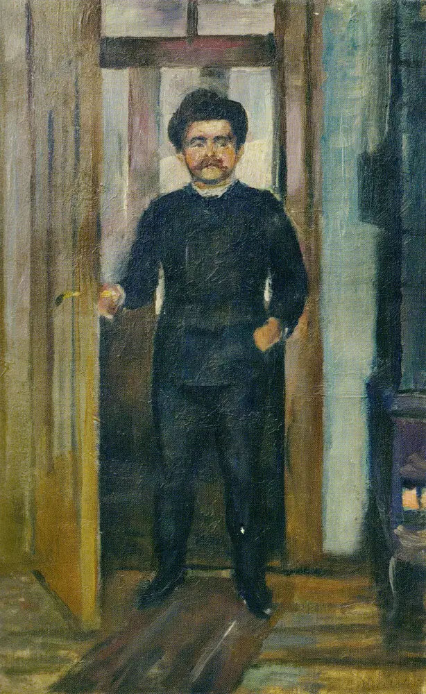 Uomo in piedi nell'imboccatura del porto - Edvard Munch
