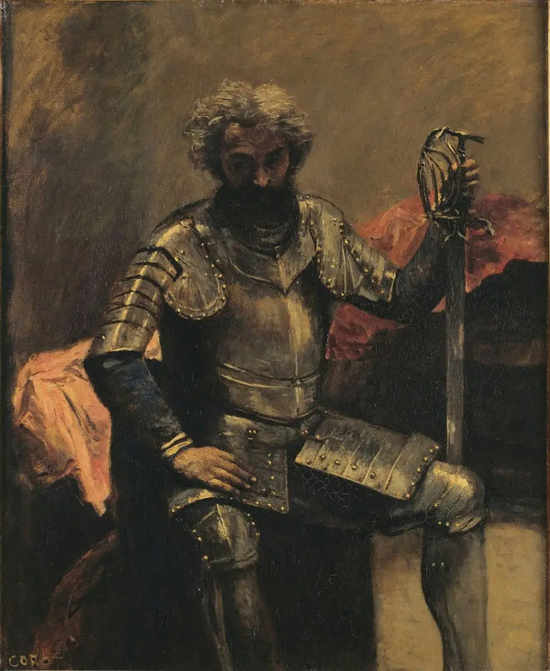 Uomo in armatura - Jean-Baptiste Camille Corot