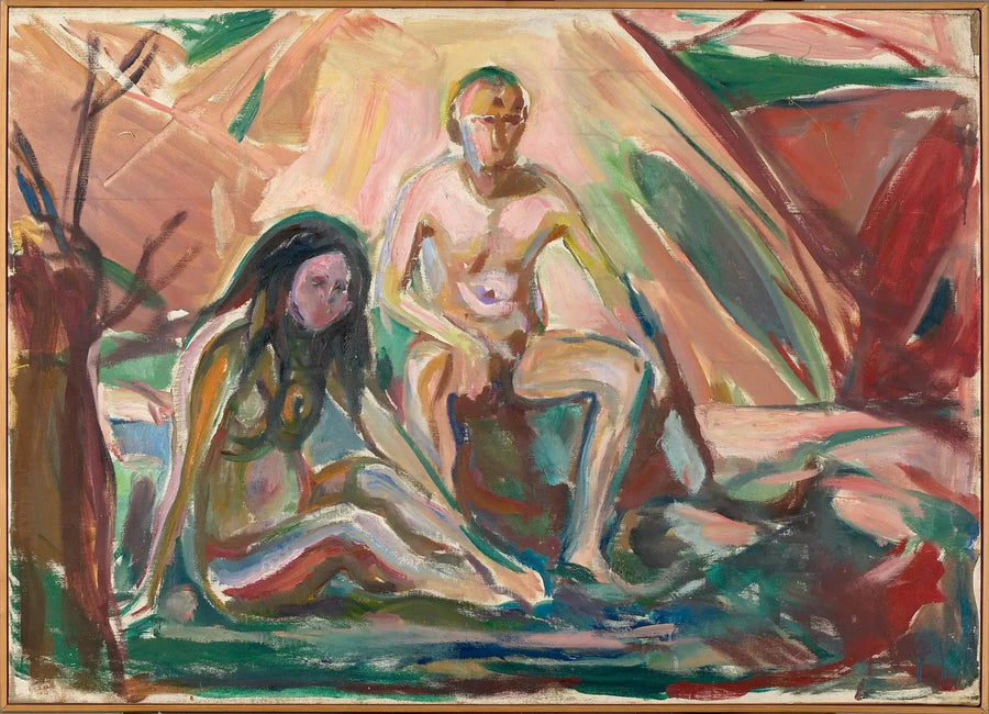 Uomo e Donna nudi, seduti - Edvard Munch