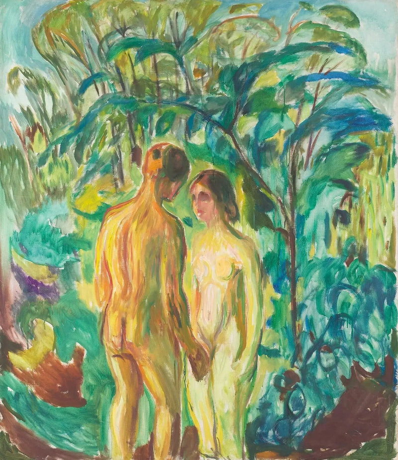 Uomo e Donna nudi nei boschi - Edvard Munch