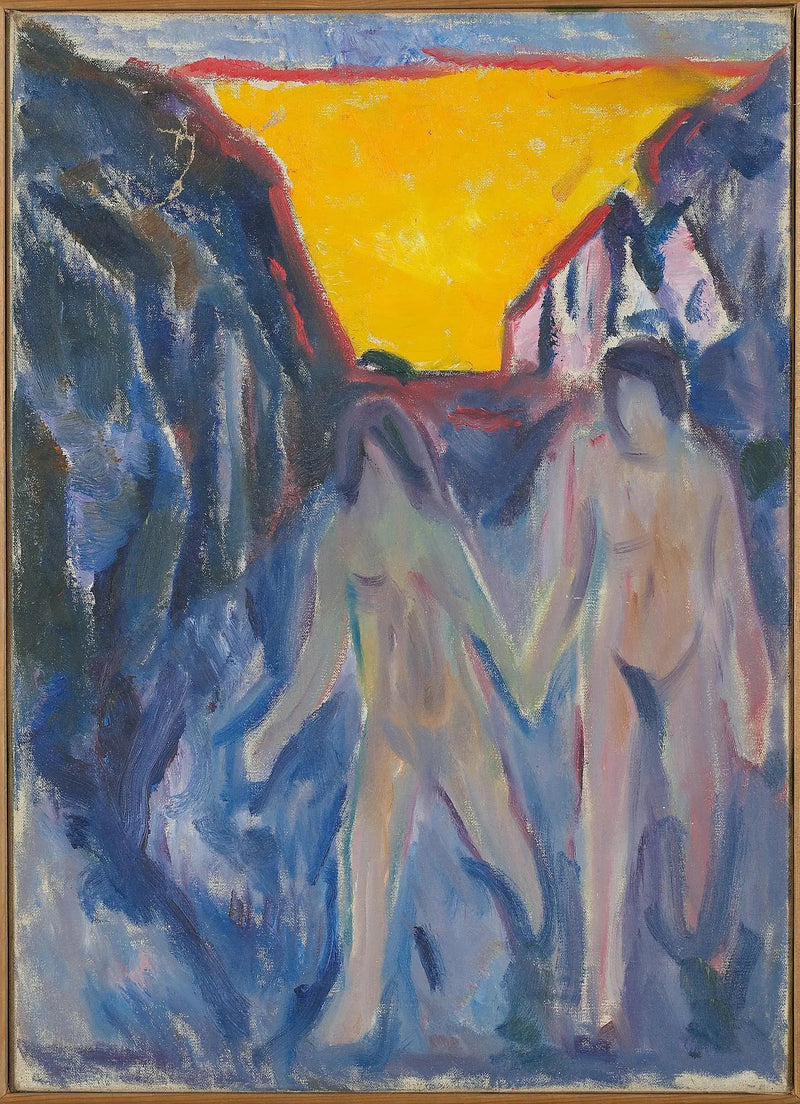 Uomo e Donna nudi, che camminano - Edvard Munch