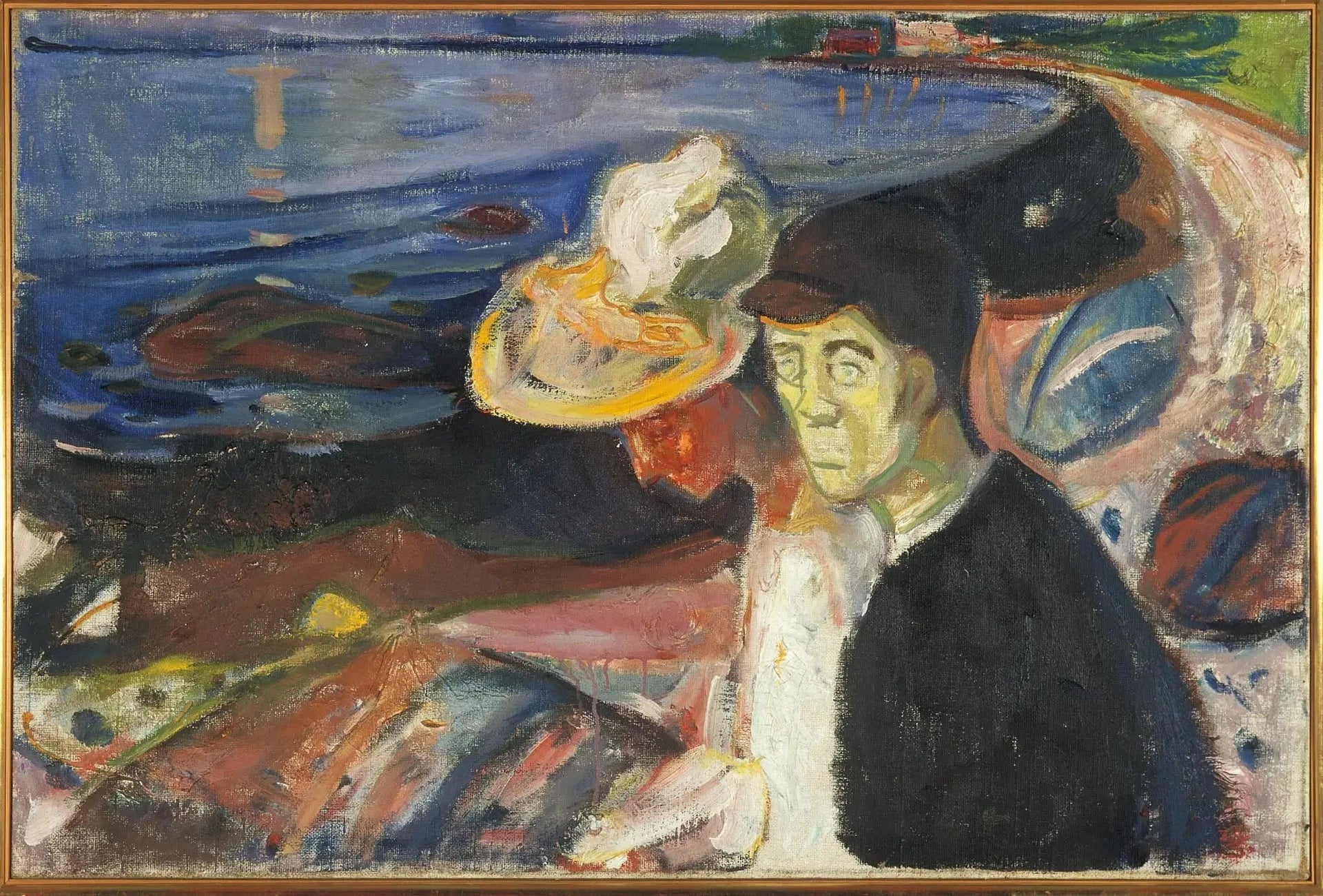 Homme et Femme sur la plage - Edvard Munch image 1 tableau peint à l’huile sur toile