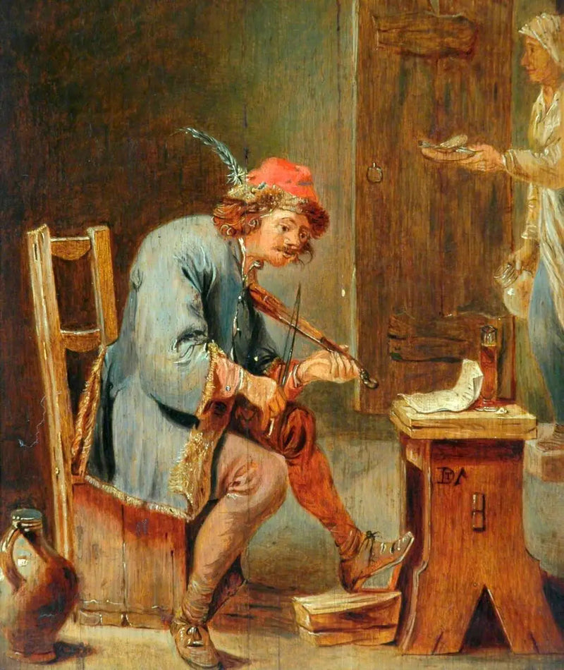 Uomo che suona il violino - David Teniers il Giovane