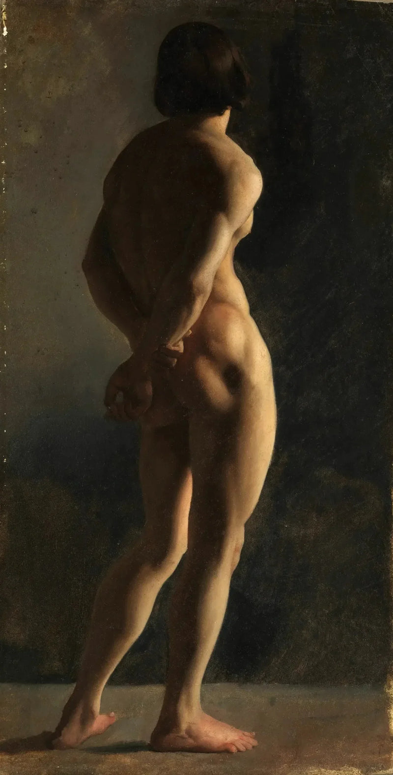 Uomo nudo, visto di spalle - Hippolyte Flandrin