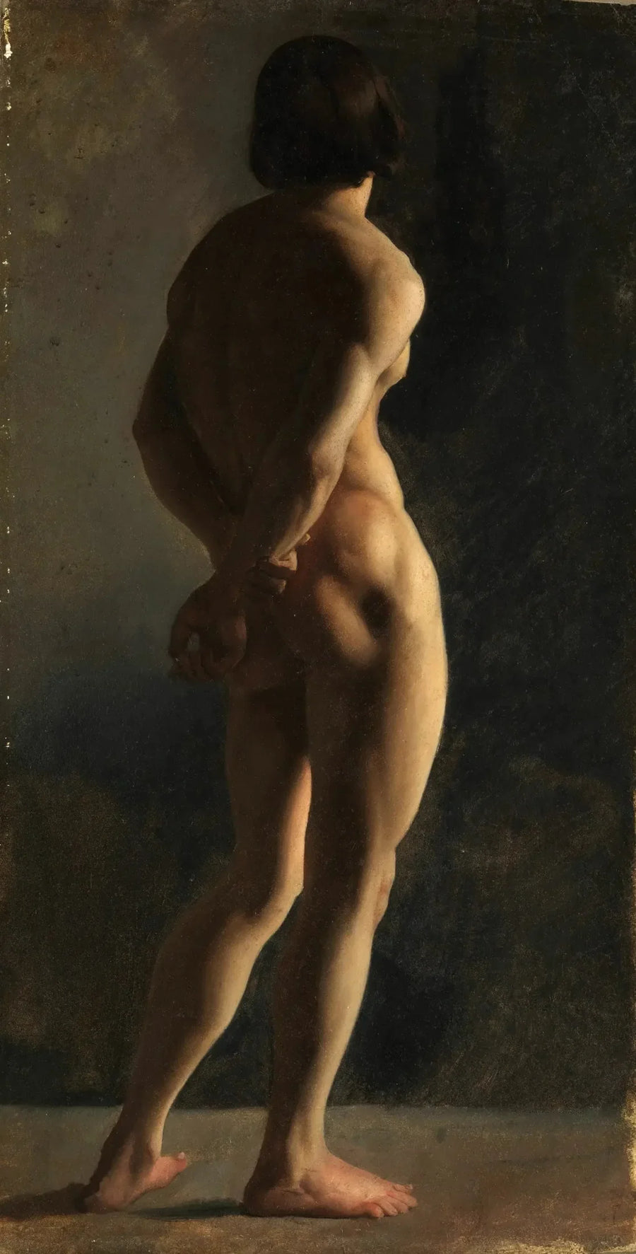 Uomo nudo, visto di spalle - Hippolyte Flandrin