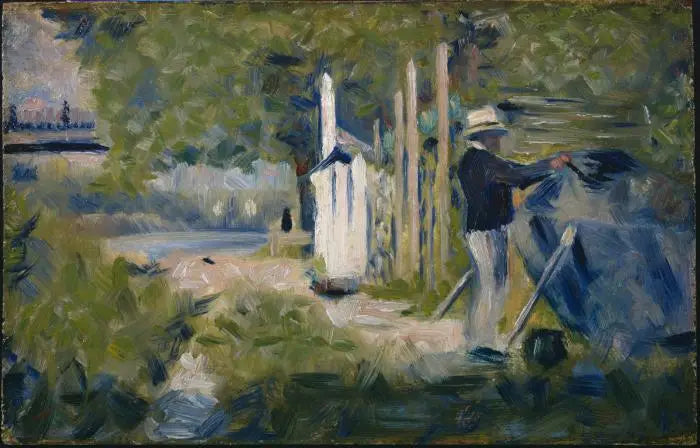 Uomo che dipinge una barca - Georges Seurat