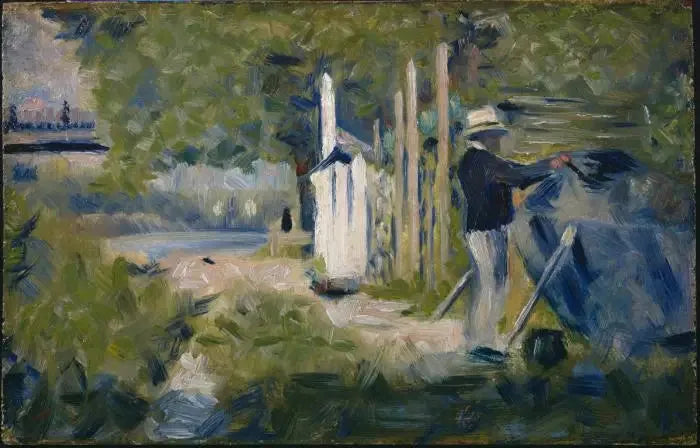 Uomo che dipinge una barca - Georges Seurat