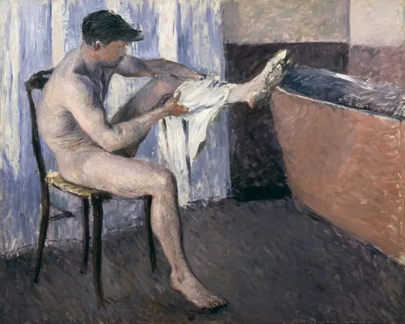 Uomo che si asciuga la gamba - Gustave Caillebotte
