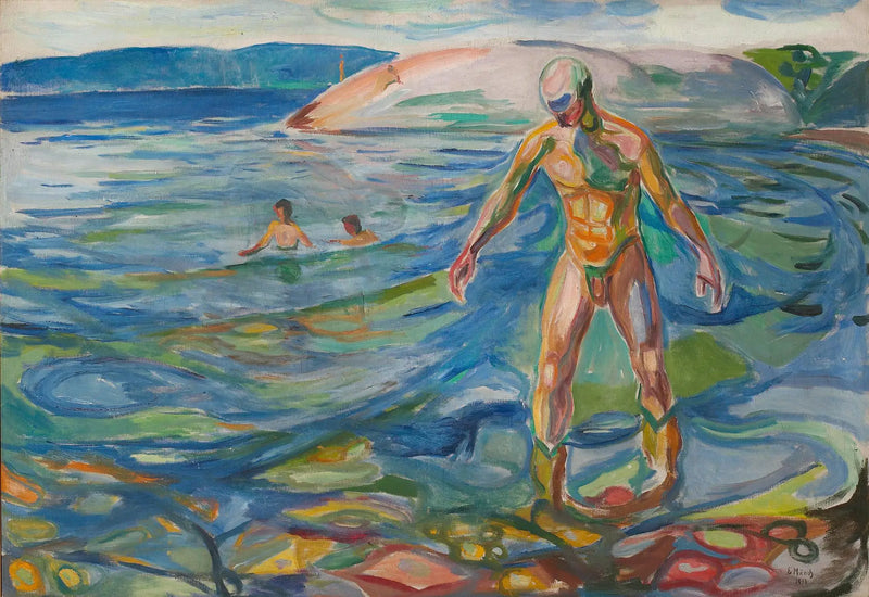 Uomo che si fa il bagno - Edvard Munch