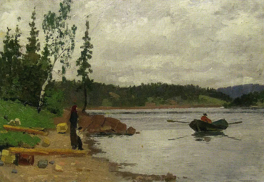 Uomo che passeggia verso la costa - Edvard Munch