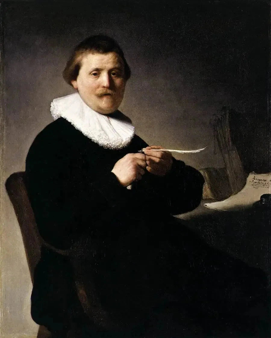Ritratto di un uomo che affila la sua penna - Rembrandt